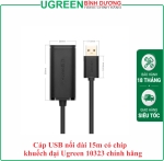 Cáp USB nối dài 15m có chíp khuếch đại Ugreen 10323 chính hãng